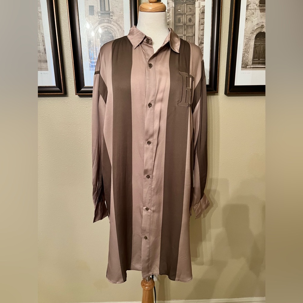 NWT Womens Shirt Dress - Olive Size Large - Picture 5 of 8